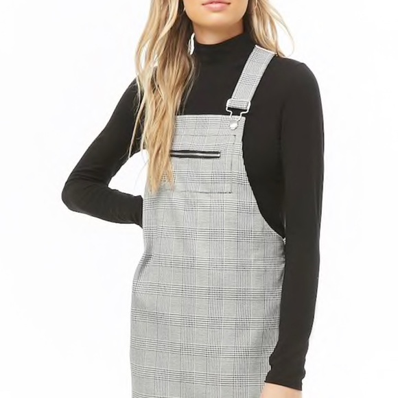 overall dress with leggings